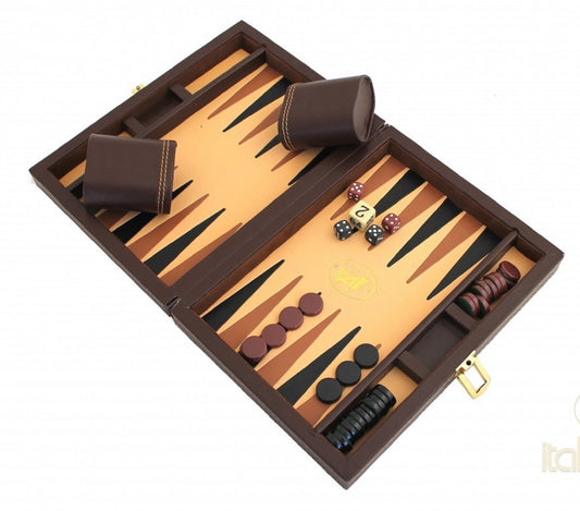 Backgammon Handtillverkat i Läder