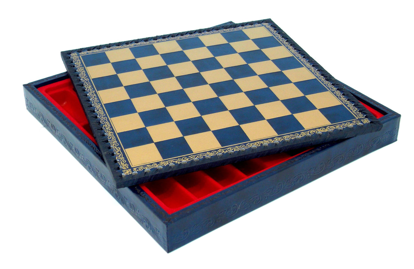 Schackbräde med förvaring, bräde för schack och damspel 28 x 28 cm