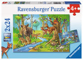 Ravensburger Djur i skogen 2 olika pussel 24 bitar