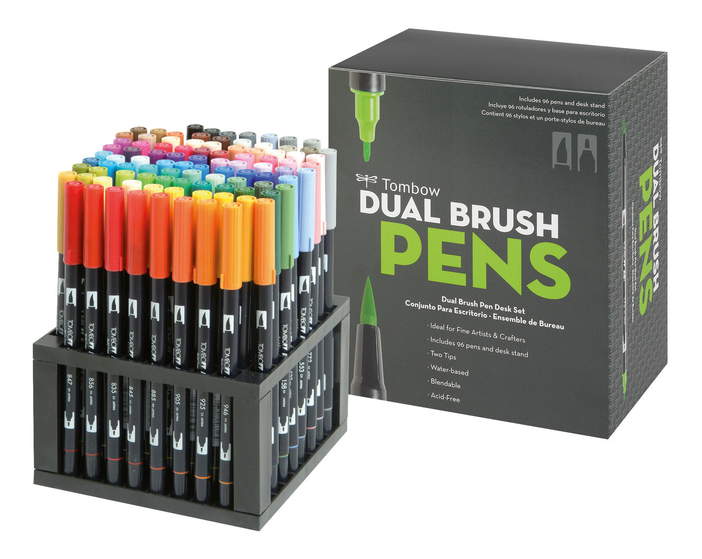 Tombow Dual Brush Pens bordsställ med 96 pennor