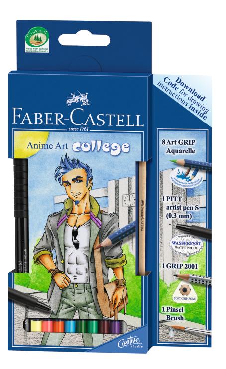 FABER-CASTELL 114483 ART GRIP 8-set ANIME ART College