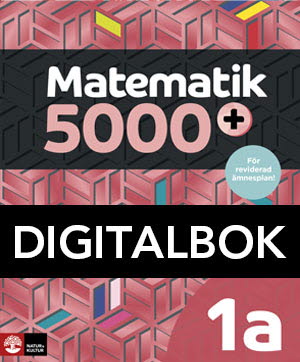 Matematik 5000+ Kurs 1a Röd Lärobok Dig.bokUppl2021