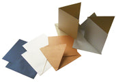 Dubbla kort med kuvert pärlsvart, 5-pack