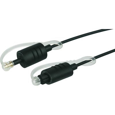 Digital Fiberkabel Audio, Toslink-MiniPlug, 2m