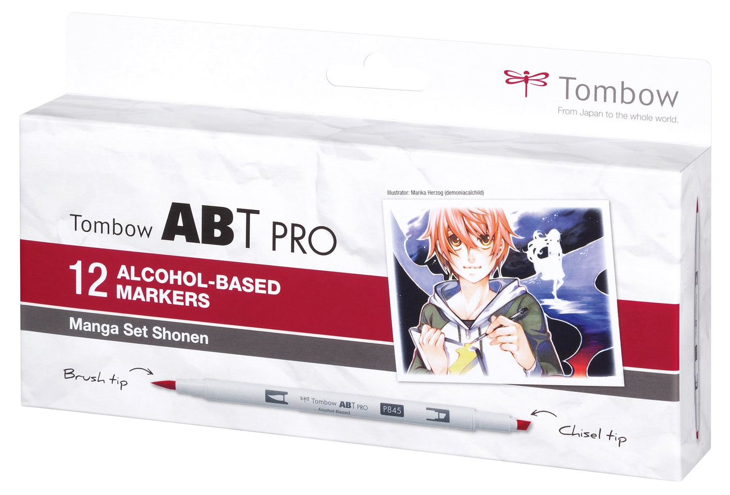 Tombow alkohol ABT PRO Dual Brush 12P-5 manga 12 pennor