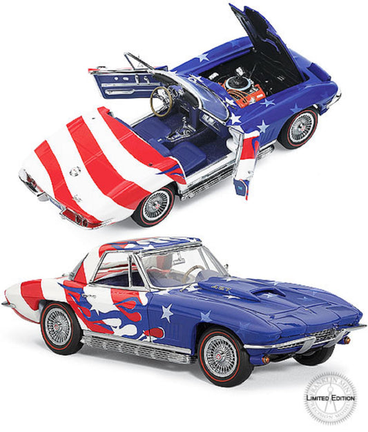 Corvette Sting Ray QVC1967 Stars an Stripes Included 1/2 dollar coin Limited Edition The Franklin Mint
