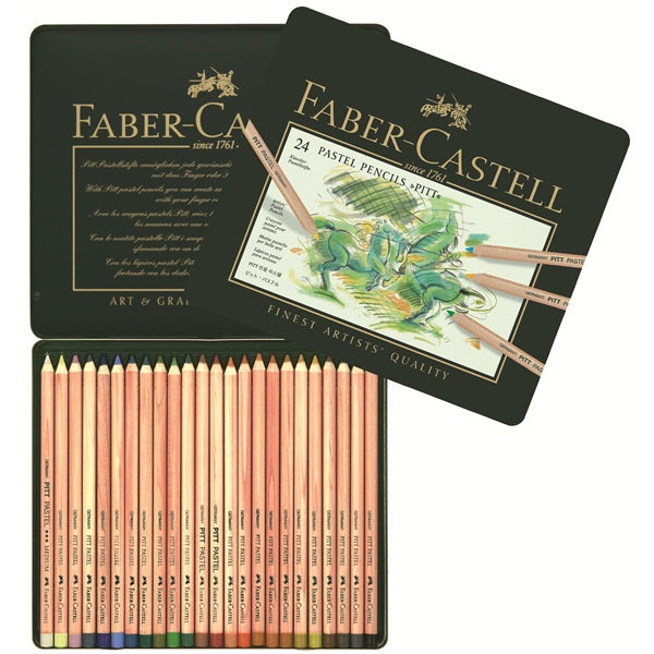 FABER-CASTELL 112124 PITT PASTEL 24st pennor  i metalletui